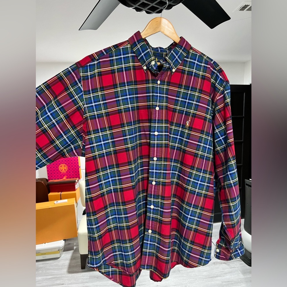 🔴 EUC Ralph Lauren long sleeve Oxford shirt